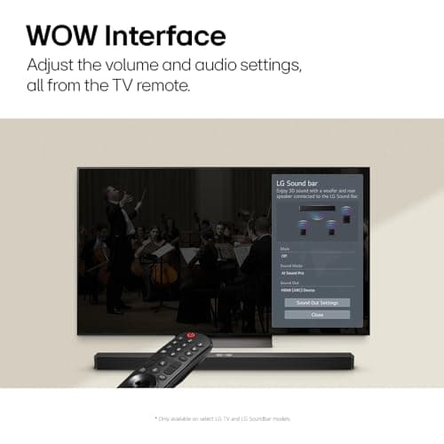 LG S40TR 4.1 ch. Home Theater Soundbar with Rear Surround Speakers and Wireless Subwoofer, Wow Interface, Dolby Audio, AI Sound Pro, 2024 Model, Amazon Exclusive