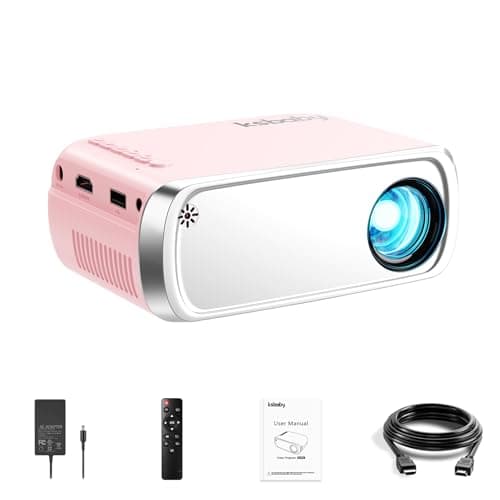 Mini Projector for Outdoor Portable Projectors, SmartPhone Screen Can be Mirrored to The Projector Through a Data Cable, Movies-Projector Compatible with HDMI, USB, Type-C, Laptop, TV Stick
