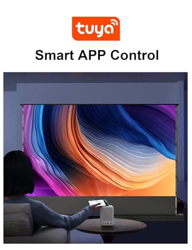 IN&VI 100" Motorized Floor Rising Projector Screen for UST Long/Standerd Throw Projector,Matte White Projector Screen Motorized for Home Theater,Movie Screen 4K/8K Ultra HD Active 3D