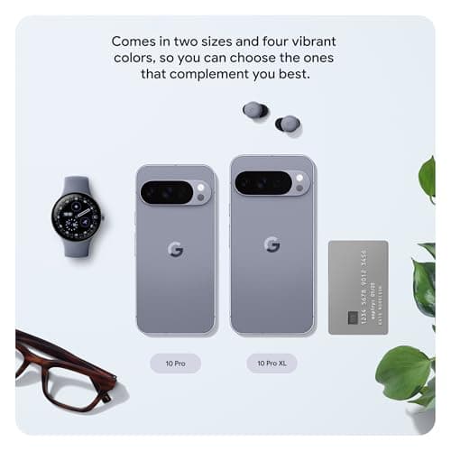 Google Pixel 10 Pro - Unlocked Android Smartphone with Gemini, Your AI Assistant, Triple Rear Camera System, Fast-Charging 24+ Hour Battery, and 6.3" Super Actua Display - Obsidian - 128 GB