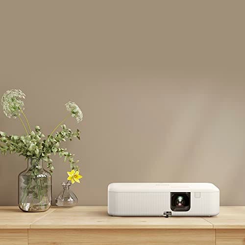 Epson EpiqVision Flex CO-FH02 Full HD 1080p Smart Streaming Portable Projector, 3-Chip 3LCD, 3,000 Lumen Color/White Brightness, Android TV, Bluetooth, 5W Speaker, Home Entertainment