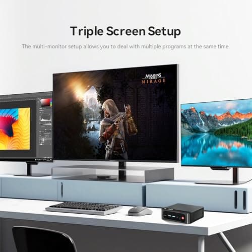 Beelink SER5 Pro Mini PC, AMD Ryzen 7 5825U(7nm, 8C/16T) up to 4.5GHz, Mini Computer 16GB DDR4 RAM 500GB NVME SSD, Micro PC 4K@60Hz Triple Display, Mini Gaming Computer WiFi6/BT5.2/HTPC