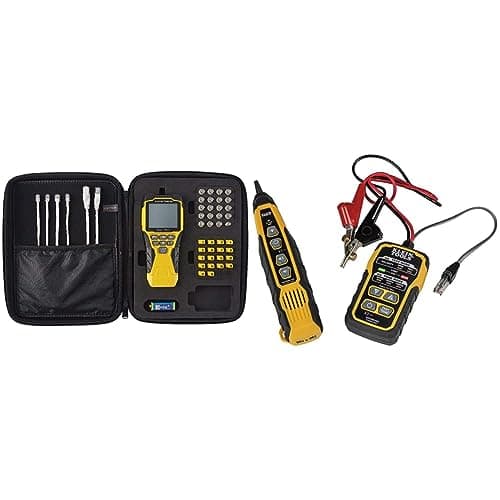 Klein Tools VDV501-852 Cable Tester & VDV500-820 Cable Tracer with Probe Tone Pro Kit for Telephone, Internet, Video, Data and Communications Cables