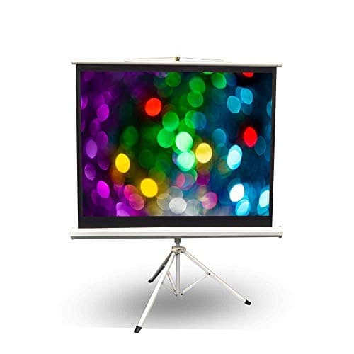 Pyle 50 Inch Portable Projector Screen with Tripod Stand – Lightweight, Durable, Easy Pull Setup Mobile Projection Screen with 4:3 Aspect Ratio, White Matte Fabric for Indoor/Outdoor Use
