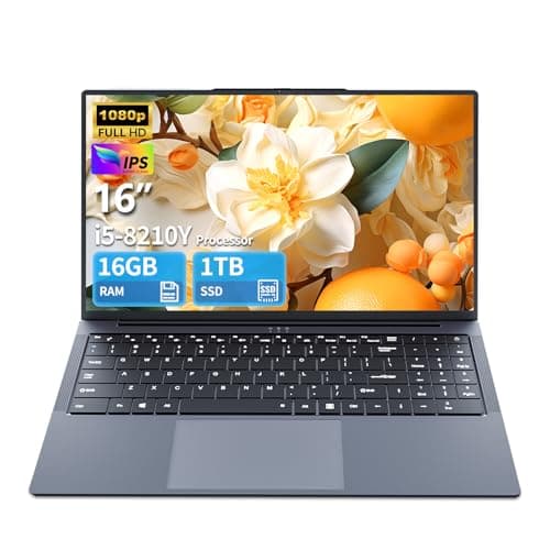 16 Inch Gaming Laptop, i5 Laptop up to 3.60GHZ, Laptops 1920 x 1200 HD Display, 16GB RAM 1TB SSD, WiFi5, Webcam, BT5.0, Mini HDMI, RJ45, Backlit Keyboard Laptops Computers,gaming computer,pc computers
