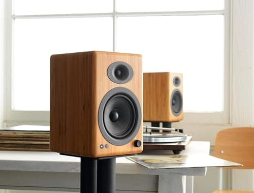 Audioengine A5+ Wireless Bluetooth Bookshelf Speakers - Premium 150W Stereo Speakers for Music, Gaming, Turntables, Home Theater Systems - Powerful Studio Monitors