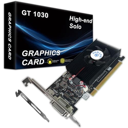 GeForce GT 1030 4G Low Profile Graphics Card, GDDR4 64Bit, HDMI/DVI Ports Support DirectX 12 Computer Gaming Video Card, Desktop GPU, Support 4K