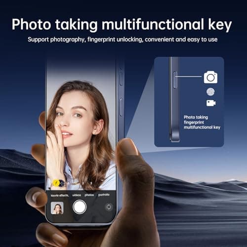 16 ProMa x Smartphone Unlocked Cell Phone, 6.99“ HD Screen 5G Phone, 8+256GB Unlocked, 7000mAh, 68+108MP Zoom Camera, Fingerprint Button Unlock-and take Photos,Dual SIM (Deep Blue)