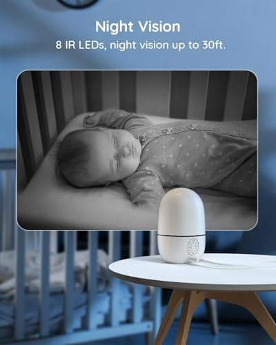 virtavo XD1 Indoor Security WiFi Camera, Wireless, Dual-Lens 360° PTZ Baby Monitor & Pet Cam, Motion Tracking, 2-Way Audio, Night Vision, Cloud/SD Storage, Phone App
