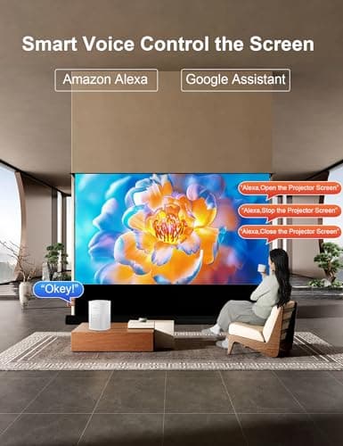 IN&VI Fresnel Motorized Floor Rising Projector Screen for Long/Standard Projector,Motorized Projector Screen 4K/8K Ultra HD 3D Active,ALR Movie Screen for Home Theater,95% Ambient Light Rejecting