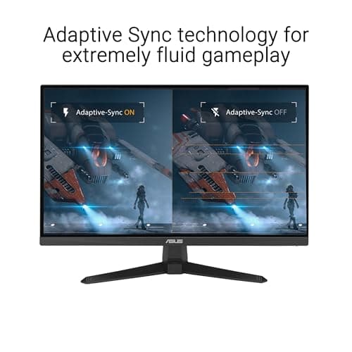 ASUS TUF Gaming 24” (23.8” viewable) 1080P Monitor (VG249QE5A) - Full HD, Overclock to 144Hz, IPS, Extreme Low Motion Blur Sync, 1ms, Speakers, Variable Overdrive, DisplayWidget Center, 3 yr Warranty