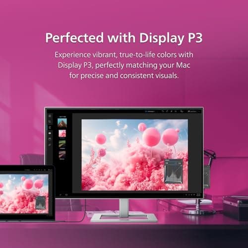 Philips Brilliance 27E2F7903 27" 4K UHD IPS Black Display, Thunderbolt, PD 96W, Height Adjustable, Daisy Chain, Built in Speakers, MacBook/PC Compatible, 4-Year Advance Replacement