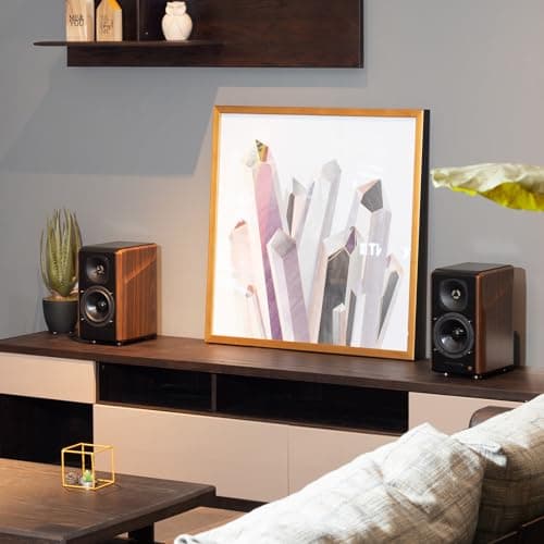 Edifier S2000MKIII Coaxial, Bluetooth, Optical and RCA Bookshelf 2 Speakers, Near-Field Active Tri-Amped 130w Studio Monitor for Audiophiles with Wireless, Line-in and Fiber-Optic Input Walnut