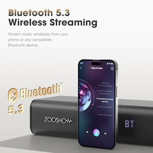 2.1CH Dolby Atmos Soundbar 100W Sound Bars for Smart TV Subwoofer Included Bluetooth 5.3 with HDMI-EARC/Optical/AUX Connection Game Mode Surround Home Theater Audio for TV