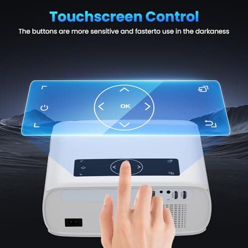 GROVIEW Projector, 15000lux 490ANSI Native 1080P WiFi Bluetooth Projector, 300'' Video Projector, Supports 4K & Zoom, 5G Sync, Compatible with HDMI USB/ AV/ Smartphone/ Pad/ Laptop/ DVD/ TV Stick/ PS5