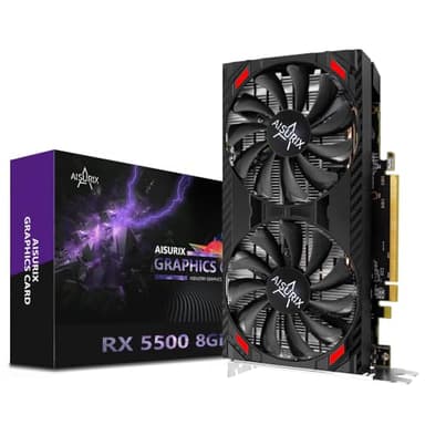 RX 5500 8gb GDDR6 Graphics Card,128 Bit, 3XDP, HDMI, PCI Express 4.0X8, 8pin with Fan Intelligent System,Gaming PC Computer Video Cards with 3X DisplayPort +1X HDMI (5500 Style 2)
