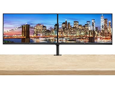 HP EliteDisplay E24 G4 24 Inch IPS LED Backlit Monitor 2-Pack Bundle with FHD 1920 x 1080, Blue Light Filter, HDMI, VGA, DisplayPort, Fully Adjustable Desk Mount Monitor Stand