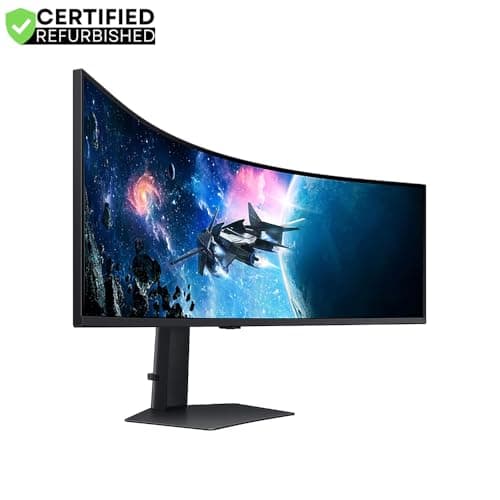 Samsung LS49CG954E 49 inch Odyssey G9 G95C DQHD 240Hz 1ms(GtG) DisplayHDR 1000 Curved Gaming Monitor (Renewed) Bundle with 2 YR CPS Enhanced Protection Pack