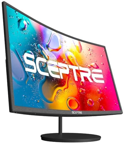 Sceptre Curved 24-inch Gaming Monitor 1080p R1500 98% sRGB HDMI x2 VGA Build-in Speakers, VESA Wall Mount Machine Black (C248W-1920RN Series)