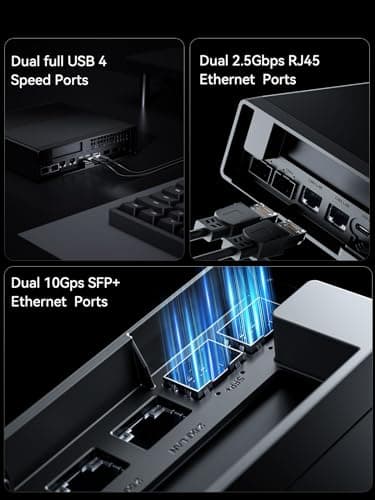 MINISFORUM Mini PC MS-01-S1390 Barebone with Intel Core i9-13900H,vPro Enterprise Support,2x10Gbps SFP+LAN/2x2.5G RJ45/2xUSB4/HDMI/16xPCIe 4.0/M.2 NVMe SSD/U.2 NVMe SSD,Mini Computer(No OS/RAM/SSD)