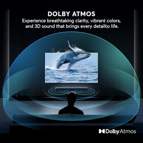 Sound Bar for Smart TV w/Dolby Atmos 2.1 ch 190W 37 inch Surround Sound TV Speaker Home Theater System, HDMI-ARC/BluetoothOptical/AUX/Connection for TV/Projector/DVD Player/Switch/PC