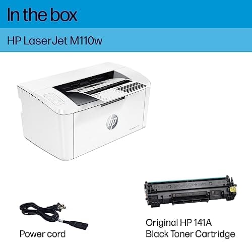 HP LaserJet M110w Wireless Black & White Printer, Print, Fast speeds, Easy setup, Mobile printing, Best for small teams