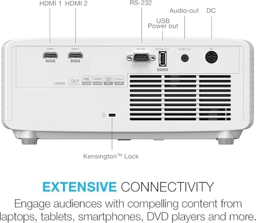 Optoma HZ40HDR HD DLP Theatre and Gaming Projector - White
