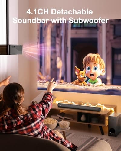 ULTIMEA 4.1ch Sound Bar for Smart TV with Subwoofer, Peak Power 200W, 2-in-1 Detachable Soundbar for TV, Bluetooth 5.3, Bass Adjustable, 3 EQ Modes TV Sound Bar, HDMI ARC/Optical/Aux, Apollo S50