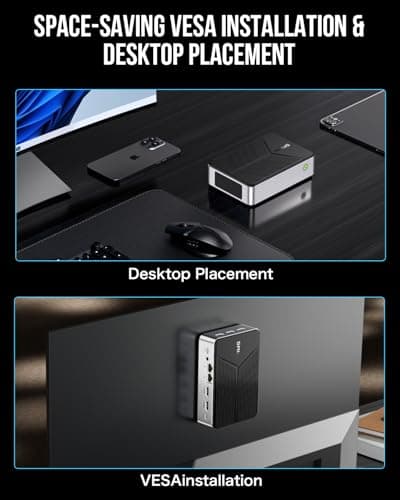 GMKtec G9 Plus Mini PC NAS, Intel N150 Dual Boot 11 Pro Linux Desktop Computer 12GB DDR5 64GB EMMC + 1TB M.2 SSD, 4*M.2 NVMe Slots, Dual NIC 2.5GbE, USB-C 10Gbps, Network Attached Storage