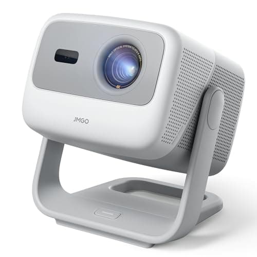 JMGO N1S 4K Smart Portable Projector, Triple Laser, 1100 ISO Lumens, Gimbal Instant Auto Focus, Google TV, Netflix, 110% BT.2020, HDR10, 10W Dolby Audio, Blu-ray 3D, 200" for Home, Outdoor, Gaming