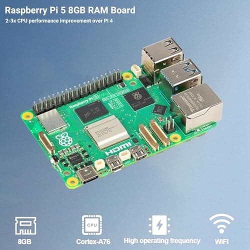 RasTech Raspberry Pi 5 Kit 8GB RAM with Pi 5 Case,Active Cooler,Screwdrive and Raspberry Pi 5 8GB Board Included