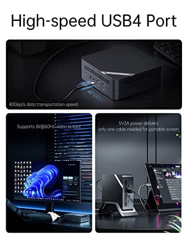 MINISFORUM Venus Series UM773 Lite Mini PC AMD Ryzen 7 7735HS up to 4.75GHz 32GB DDR5 512GB PCIe4.0 SSD AMD Radeon 680M Mini Computer, 2 x HDMI,1x USB4,5X USB Ports,WiFi 6,BT5. 2