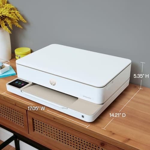 HP Envy 6155e Wireless All-in-One Color Inkjet Printer, Print, scan, Copy, Duplex Printing Best-for-Home, 3 month Instant Ink trial included (714L5A)