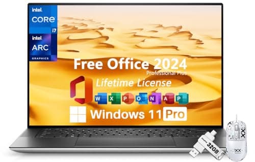Dell High Performance XPS 15 9530 Business Laptop, 15.6" FHD+, Intel 10-Core i7-13620H, 32 GB DDR5, 1 TB SSD, Intel Arc A370M, Backlit KB, Win11 Pro, Office Pro 2024 Lifetime License, Patented Mouse