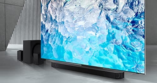 SAMSUNG HW-Q990B/ZA 11.1.4ch Soundbar w/ Wireless Dolby Atmos / DTS:X, Rear Speakers, Q Symphony, SpaceFit Sound+, Airplay 2, Adaptive Sound, Game Pro Mode, Alexa Built-In, 2022