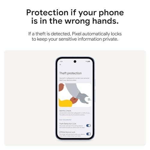 Google Pixel 9a with Gemini - Unlocked Android Smartphone with Incredible Camera and AI Photo Editing, All-Day Battery, and Powerful Security - Peony - 128 GB