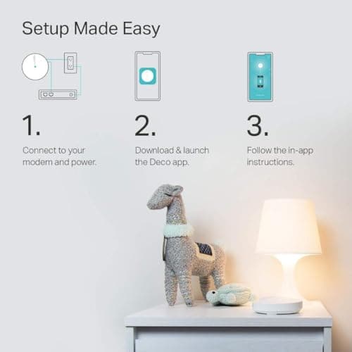 TP-Link Deco M5 Mesh WiFi System - Up to 5,500 sq. ft. Whole Home Coverage and 100+ Devices,WiFi Router/Extender Replacement, Anitivirus, 3-Pack