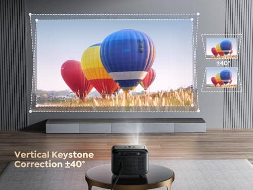 [Electric Focus/Mini Body]Mini Projector with WiFi 6 and Bluetooth 5.2, 2025 Upgrade TOPTRO TR25 Portable Projector, 1080P FHD, ±40° Electric Keystone Correction, Movie Projector for iOS/Android/PS5