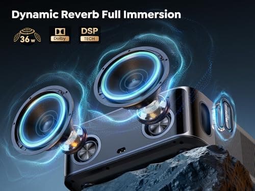 [1200 ANSI/Netflix-Licensed/36W Dolby Audio] Smart Projector with WiFi 6 and 2-Way Bluetooth, Auto Focus & Keystone, TOPTRO X9 4K Supported Outdoor Movie Projector, Gray