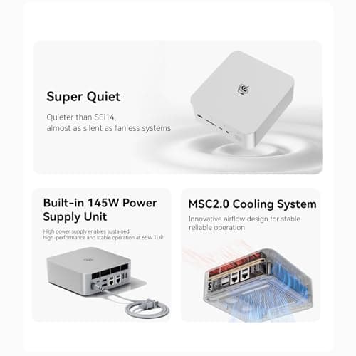 Beelink GTi12 Ultra Mini PC, Intel Core i9-12900HK (14C/20T, up to 5.0GHz), 32GB DDR5 RAM 1TB PCle4.0 SSD, Mini Desktop Computer Support 4K@144Hz/AI Chip/Voice Interaction/Speaker/Fingerprint Sensor