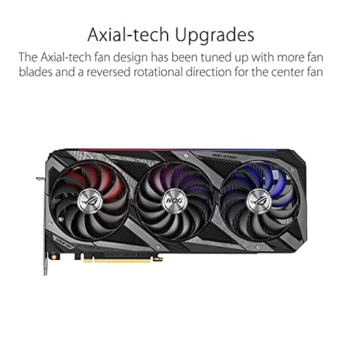 ASUS ROG Strix NVIDIA GeForce RTX 3080 Ti OC Edition Gaming Graphics Card (PCIe 4.0, 12GB GDDR6X, HDMI 2.1, DisplayPort 1.4a, Axial-tech Fan , 2.9-Slot, Super Alloy Power II, GPU Tweak II) (Renewed)