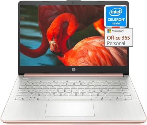 HP Stream 14 inch Laptop for Student and Business, Intel Quad-Core N4120 Processor, 8GB RAM, 320GB Storage (64GB eMMC + 256GB Card), 1-Year Office 365, Webcam, Long Battery Life, WiFi, Win 11 H in S