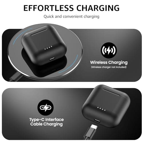 TOZO T6 Wireless Earbuds, Bluetooth 5.3 Ear Buds, Stereo Sound in Ear Headphones, 50 Hours Playtime, Wireless Charging Case, APP Customizable EQs, IPX8 Waterproof Earphones