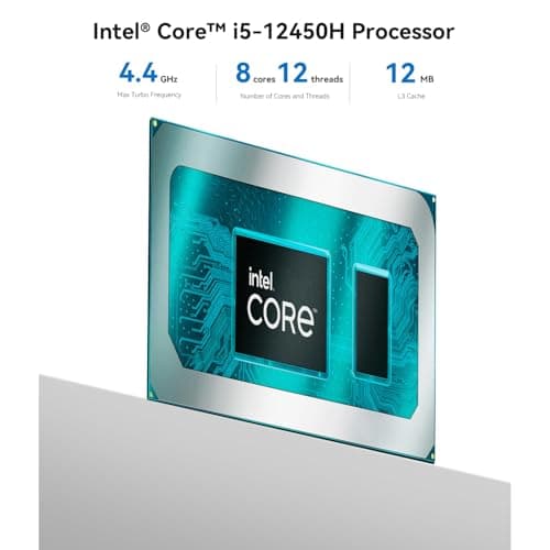 Beelink EQi12 Mini PC, Intel Core i5-12450H Processor (8C/12T, up to 4.4GHz), 16G DDR4 RAM 500GB M.2 2280 PCle 4.0x4 SSD, Mini Computer Support 4K@60Hz Dual Screen Display/WiFi6/BT5.2