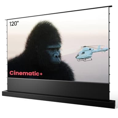 AWOL VISION 120" Motorized ALR Floor Rising Projector Screen for Ultra Short Throw Projector, Floor Stand Screen for Home Theater, 4K/8K Ultra HD, Active 3D, 95% Ambient Light Rejecting-ALR-F220C