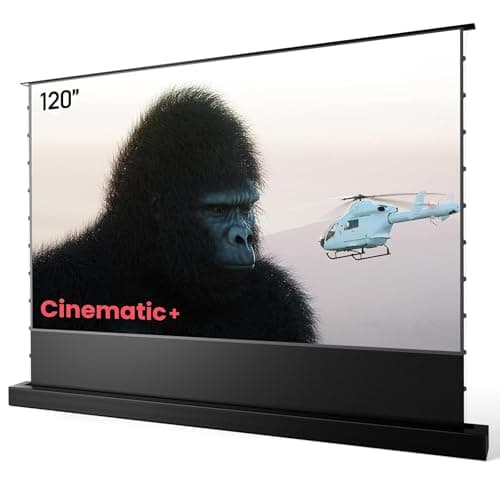 AWOL VISION 120" Motorized ALR Floor Rising Projector Screen for Ultra Short Throw Projector, Floor Stand Screen for Home Theater, 4K/8K Ultra HD, Active 3D, 95% Ambient Light Rejecting-ALR-F220C