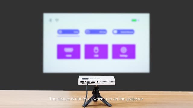 Mini Projector 4K, GooDee 1080P Support Pocket DLP Projector with WiFi and Bluetooth, Pico Portable Outdoor Movie Projector with Tripod&Bag, Video Rechargeable Battery Short Throw for iPhone/Android