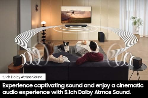 SAMSUNG 5.1 Channel Sound Bar with Wireless Subwoofer Q-Symphony & Dolby Atmos Audio - HW-Q65C/ZA (Renewed)