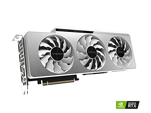 GIGABYTE GeForce RTX 3080 Ti Vision OC 12G Graphics Card, 3X WINDFORCE Fans, 12GB 384-bit GDDR6X, GV-N308TVISION OC-12GD Video Card
