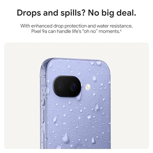 Google Pixel 9a with Gemini - Unlocked Android Smartphone with Incredible Camera and AI Photo Editing, All-Day Battery, and Powerful Security - Peony - 128 GB